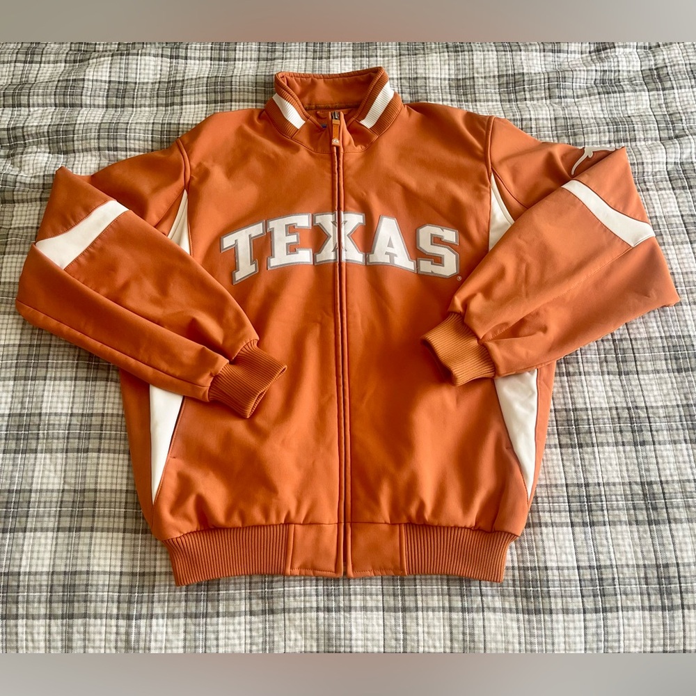 Majestic Vintage University of Texas Longhorns Varsity Bomber Jacket Size Large